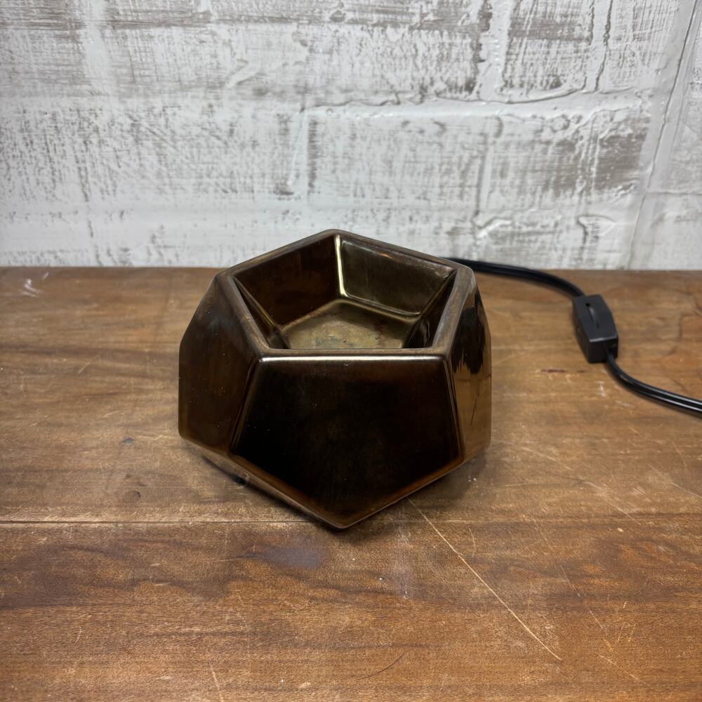 Bronze Gold Geometric Scentsy Electric Wax Warmer